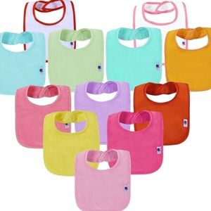 NEW SpinFox Pack of 12 Terry Drool Bibs